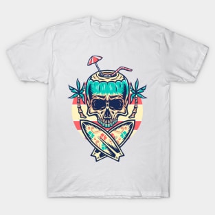 Summer skull coconut T-Shirt